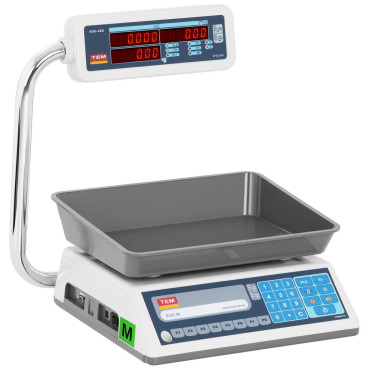 Prekybos priežiūros sąsaja RS232 PLU 30 kg / 0,01 kg LED m legalizavimas