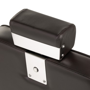 Poltrona da barbiere Hair System BM88066 marrone — primo piano della testa