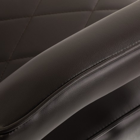Cadeira de Barbeiro Hair System BM88066 castanha — close-up do apoio de braço
