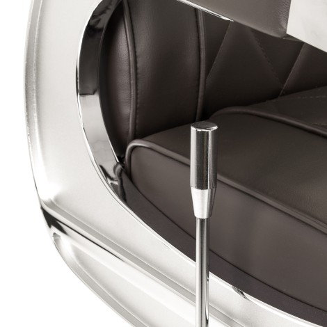 Sillón de barbero Hair System BM88066 marrón — detalle del mango