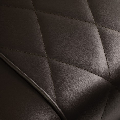 Poltrona da barbiere Hair System BM88066 marrone — primo piano della seduta