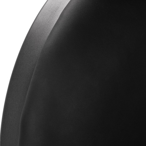 Silla de barbero Gabbiano Niccolo negra sin botones — detalle del respaldo