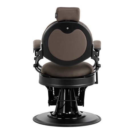 Barber chair Gabbiano Niccolo brown buttonless — rear view