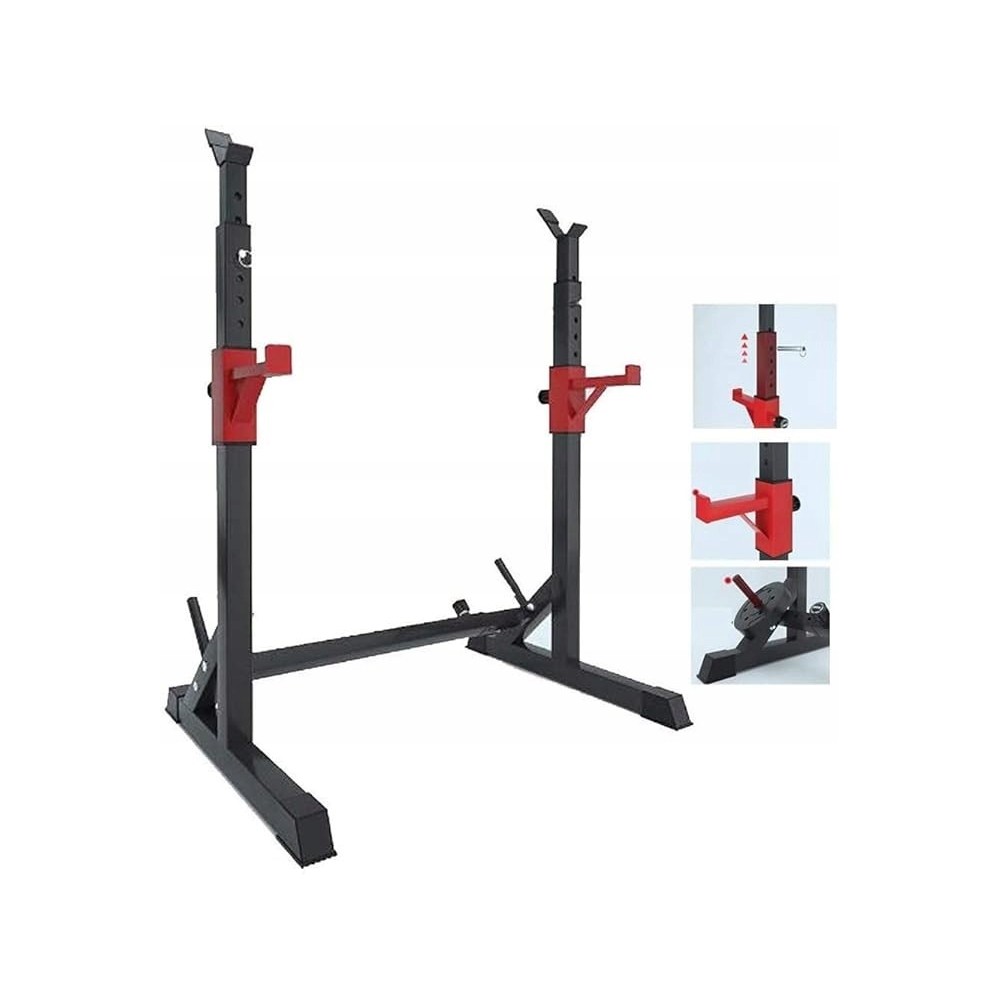 Står justerbar under barbellens multi-level stand 350kg kvalitet