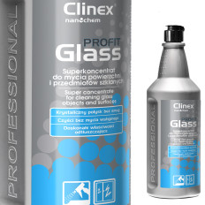 Concentré efficace pour le nettoyage des vitres, miroirs, verre et acier inoxydable CLINEX PROFIT Glass 1L.