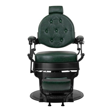 Fauteuil de barbier Gabbiano President vert — vue de face