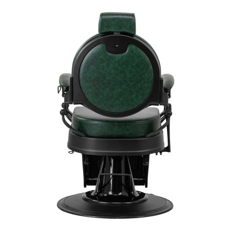 Sillón de barbero Gabbiano President verde — vista trasera