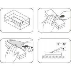 Um conjunto de pitch de nitidez 1000/4000 pedra para afiar luvas