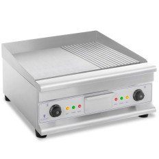 BBQ dubbelplatta dubbel slät cirkulerad med 230 V 2x 3200 fettlåda
