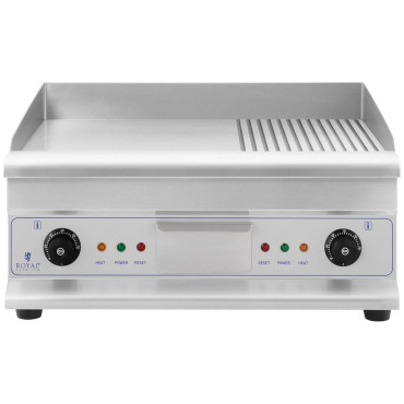 BBQ dubbelplatta dubbel slät cirkulerad med 230 V 2x 3200 fettlåda
