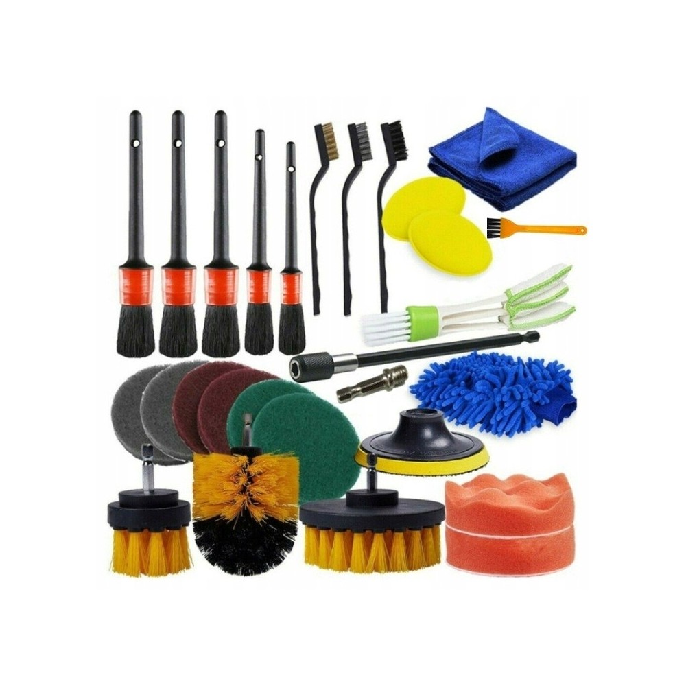 Detailing set. Skruvmejsel 27 el för att rengöra en bilborstplatta