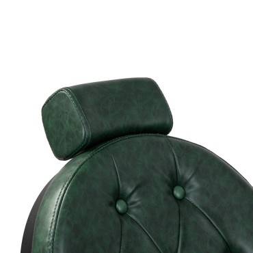 Καρέκλα κουρείου Gabbiano President πράσινη — κοντινό κεφάλι