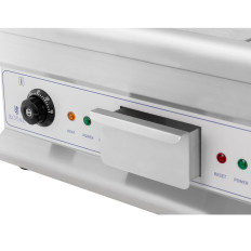 BBQ dubbelplatta dubbel slät cirkulerad med 230 V 2x 3200 fettlåda