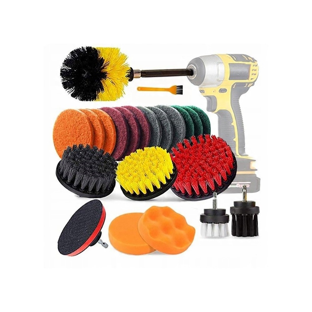 Mega Set 23pcs za čiščenje oblazinjenje ščetke za vrtanje blazinice