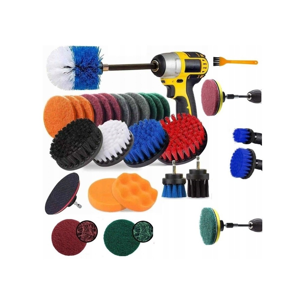 MEGA SET 25PCS FOR RENGJØRING RENGJØRING Upholstery Børster til borepute