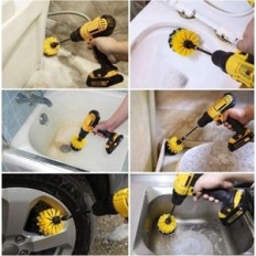 Mega set 25pcs for cleaning cleaning upholstery brushes for drill pad