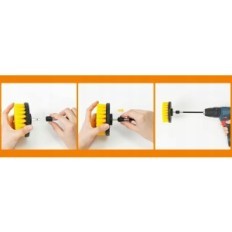 Mega Set 25pcs per la pulizia delle pulizie spazzole da tappezzeria per il trapano