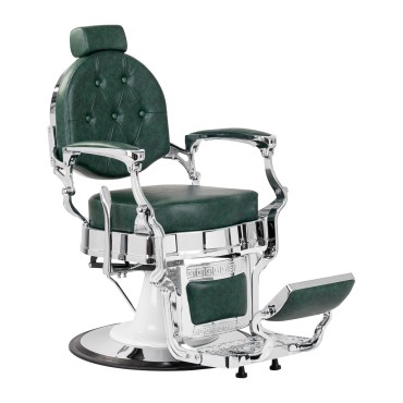 Barberstol Gabbiano President grøn krom