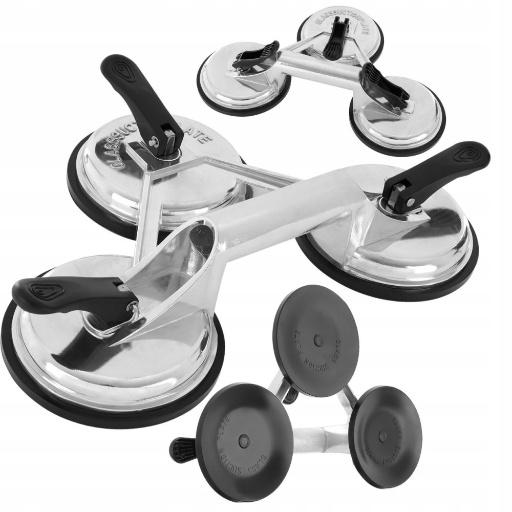 Coupe ventouse Verre Verre Verre Carrelage 3x120mm Aluminium Pro