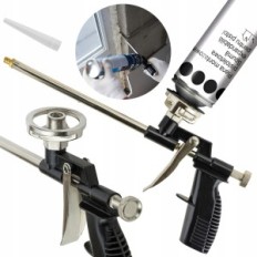 PISTOLET DO PIANKI MONTAŻOWEJ PIANY PISTOLETOWEJ METALOWY APLIKATOR LEKKI