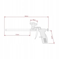 Pistol foam pistol Pistol foam metal applicator light