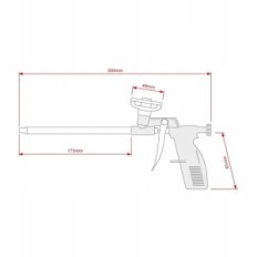 Pistol skum pistol pistol skum metal applikator lys