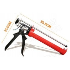 Exprimidor para masas de silicona en una pistola de construcción de tubos en el tubo adhesivo acrílico