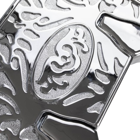 Barber chair Gabbiano President green Chrom — close-up of the surface