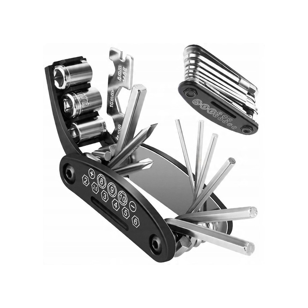 Multitiol cykelnycklar för reparation Multifunktionellt verktygssats 16W1