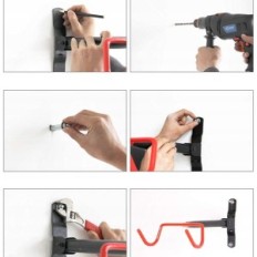 Manija de la pared de la bicicleta de la percha de la bicicleta en la pared. Hook práctico 15 kg