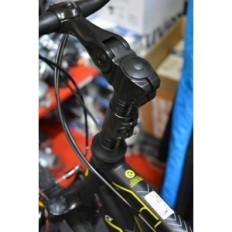 Adapter Extension of the steering wheel support A-HEAD for the bicycle. Black extension
