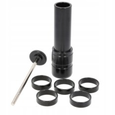 Adapter Extension of the steering wheel support A-HEAD for the bicycle. Black extension