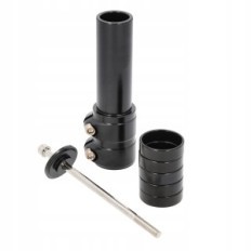 Adapterverlenging van de stuurwielsteun A-kop voor de fiets. Black Extension