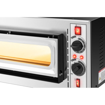 Yksi kammio pizzauuni, jossa on lasi 1 pizza ke. 32 cm 230 V 1600 Italiassa