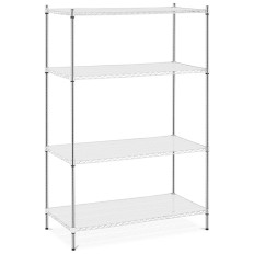 Scaffale per officina 4 ripiani + 4 stuoie fino a 1 T 1000 kg 120x60x180 cm