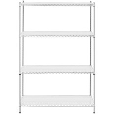 Scaffale per officina 4 ripiani + 4 stuoie fino a 1 T 1000 kg 120x60x180 cm