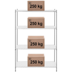 Polica za delavnice 4 Police + 4 podloge do 1 T 1000 kg 120x60x180 cm