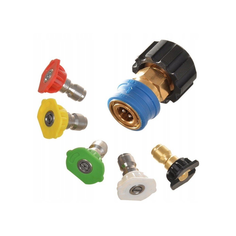 Un set di ugelli su un accoppiatore rapido per il set di chimica Karcher HD M22 F