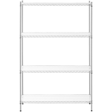 Workshop chromed openwork 4 shelves + 4 mats up to 1 t 1000 kg 120x45x180 cm