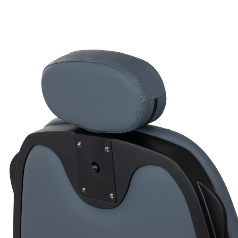 Fauteuil de barbier Gabbiano Francesco Graphite noir — gros plan tête