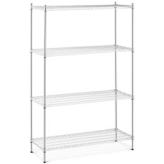 Delavnica kromirane 4 odprtine police do 1 T 1000 kg 120x45x180 cm
