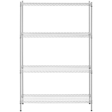 Delavnica kromirane 4 odprtine police do 1 T 1000 kg 120x45x180 cm