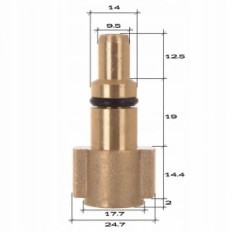 Mini-Lancer com um bocal de bocal de jato de jato curto para Washher Lavor Parkside