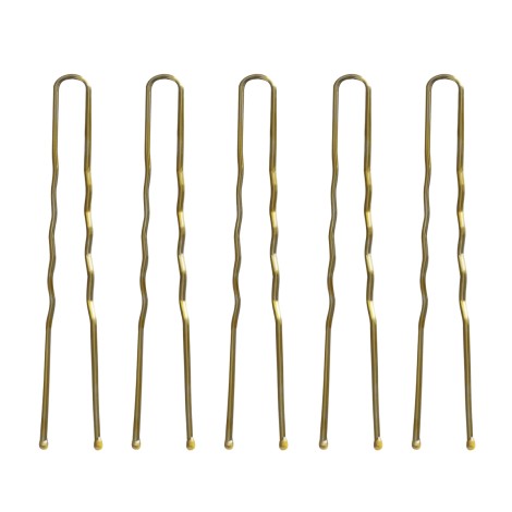 Kadernícke sponky na vlasy E-57 120 ks 5,6 cm zlaté — zobrazené spolu