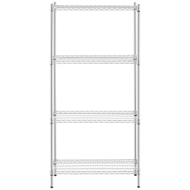 Delavnica kromirana 4 žične police do 1 T 1000 kg 90x45x180 cm