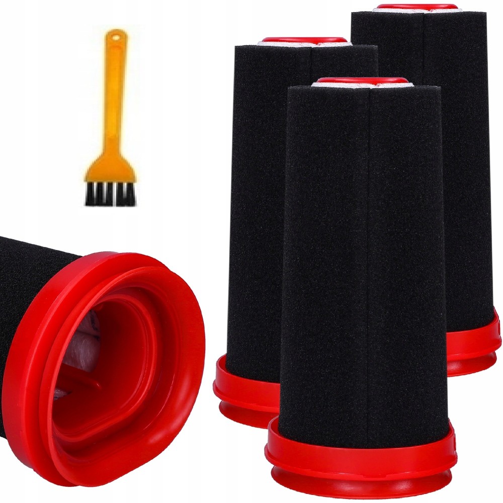 3x filter tvättbara filter för dammsugare Bosch serie serie 4 Flexxo + borste