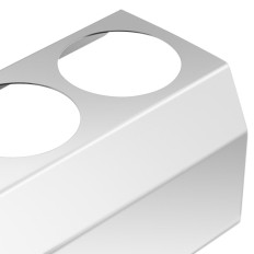 Stand Exibe em dispensadores de garrafa para molhos de aço inoxidável 3x qua. 73 mm