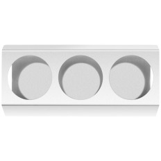 Stand Exibe em dispensadores de garrafa para molhos de aço inoxidável 3x qua. 73 mm