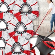 6 x mop vileda fácil torção limpa turbo rotativo ultra