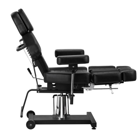 Pro Ink 601A hidraulikus tetoválószék fekete — oldalnézet